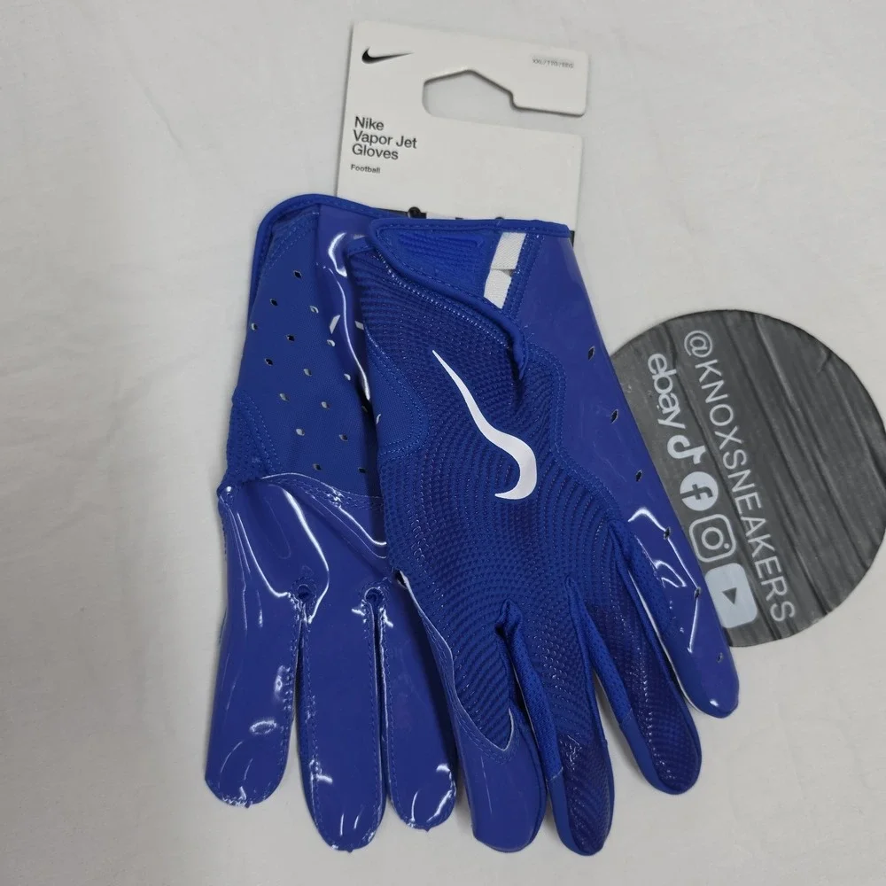Nike Vapor Jet Football Gloves Blue White Men's Size XXLarge